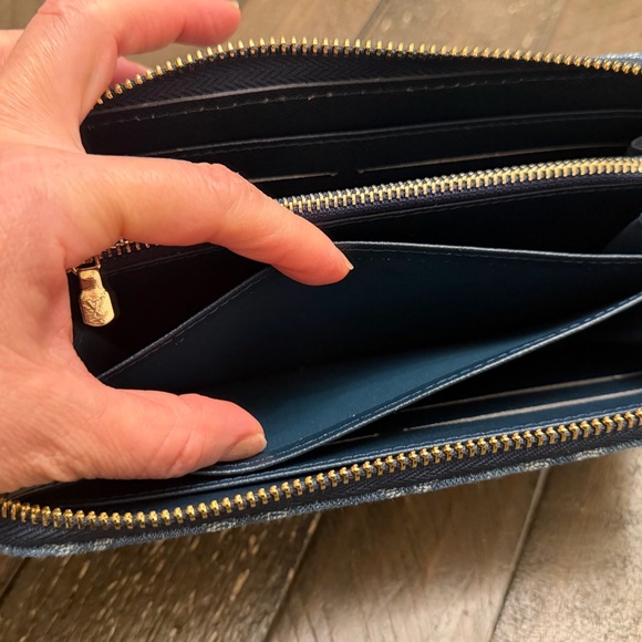 Denim Monogram Large Wallet, New - Picture 13 of 16